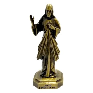FIGURKA METALOWA JEZUS MIŁOSIERNY 6CM