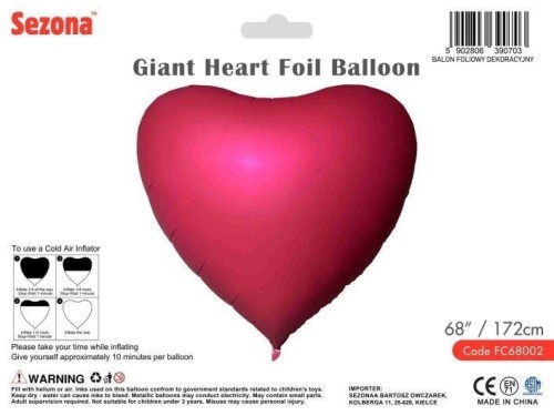 Balon Serce 172cm