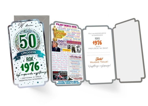 Karnet Urodziny 50