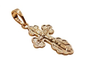 ZAWIESZKA KRZYŻYK POZŁACANY 22X12MM