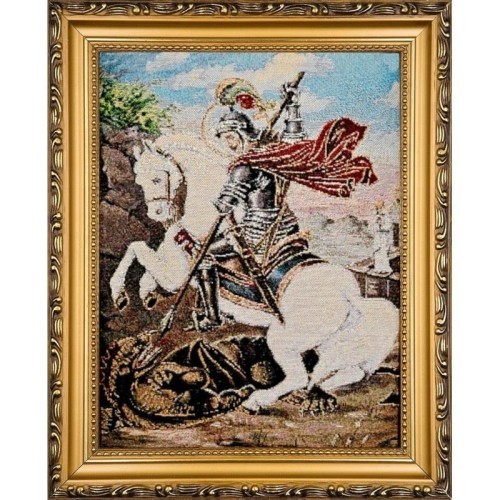 Obraz Haftowany Św. Jerzy 22x27,5cm