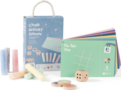 Gry outdorowe z kredą i akcesoriami, BS Toys