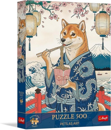Puzzle 500 Makaronowa medytacja Shiby TREFL, Trefl