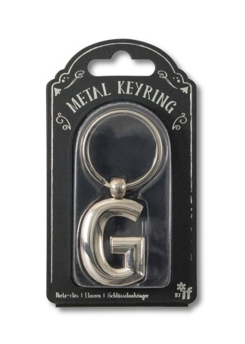 Silver Letter Keyring - brelok do kluczy litera G