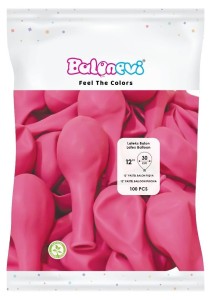BALONY LATEKSOWE PASTEL FUCHSIA 30CM 100SZT