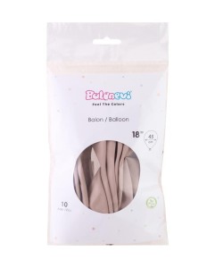 BALONY LATEKSOWE PASTEL PIASKOWOBIAŁE 45CM 10SZT