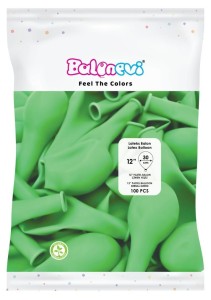 BALONY LATEKSOWE PASTEL ZIELONE 30CM 100SZT