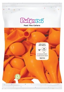 BALONY LATEKSOWE PASTEL POMARAŃCZ 30CM 100SZT