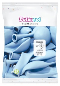 BALONY LATEKSOWE PASTEL NIEBIESKIE 30CM 100SZT