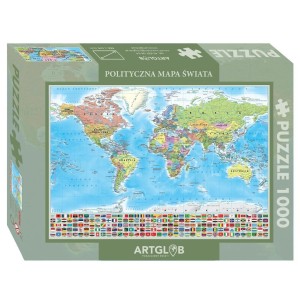 PUZZLE 1000 - MAPA POLITYCZNA ŚWIATA, ARTGLOB