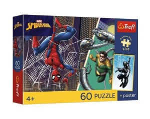 PUZZLE 60 SPIDERMAN + PLAKAT TREFL, TREFL