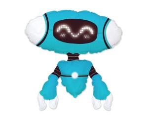 BALON FOLIOWY ROBOT BLUE 60CM