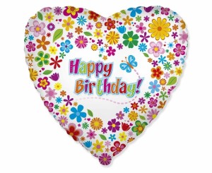 BALON FOLIOWY HAPPY BIRTHDAY 45CM