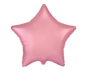 BALON FOLIOWY GWIAZDA JASNORÓŻOWY 45CM