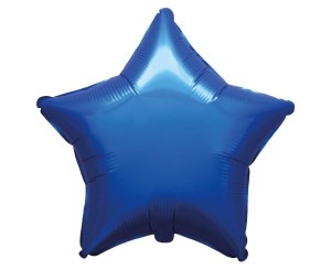BALON FOLIOWY GWIAZDA SATYNOWY NAVY BLUE 45CM
