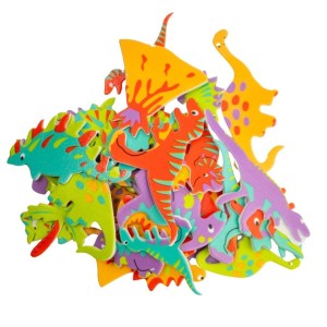 NAKLEJKI Z PIANKI DINOZAURY 2, BREWIS