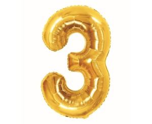 BALON FOLIOWY B&C 3 ROYAL GOLD 85CM