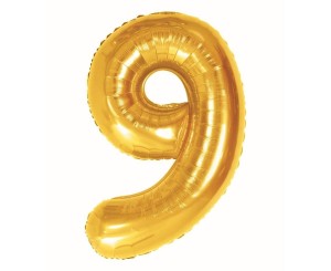 BALON FOLIOWY B&C 9 ROYAL GOLD 85CM