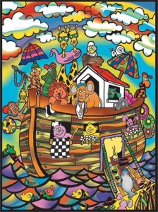 KOLOROWANKA WELWETOWA 47X35 ARKA NOEGO