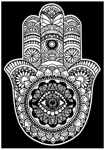 Kolorowanka Welwetowa 29,7x21cm Dłoń Fatimy
