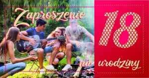 ZAPROSZENIE NA 18 URODZINY Z106 (5SZT)