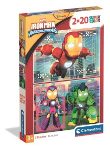 PUZZLE 2X20 SUPER KOLOR IRON MAN AND HIS AWESOME