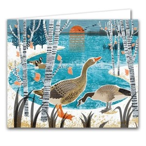 KARNET GĘSI NAD JEZIOREM