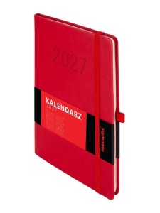 KALENDARZ 2027 MEMOFIX A5 TDW CZERWONY
