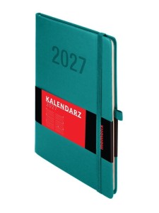 KALENDARZ 2027 MEMOFIX A5 TDW TURKUSOWY