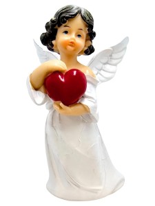FIGURKA ANIOŁEK Z SERDUSZKIEM 15CM
