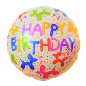 BALON FOLIOWY OKRAGŁY 46CM PIESKI