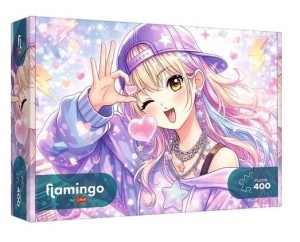 PUZZLE 400 FLAMINGO - PASTELOWY UROK TREFL, TREFL