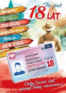 KARNET URODZINY 18