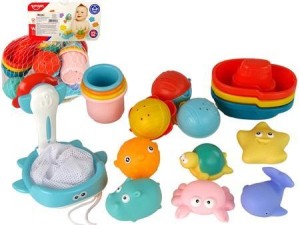 ZESTAW ZABAWEK KĄPIELOWYCH 17SZT, LEANTOYS