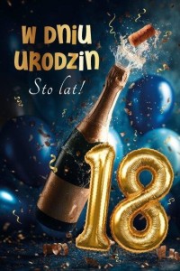 KARNET URODZINY GRAJĄCY 18