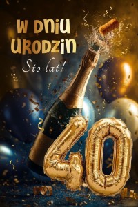 KARNET URODZINY GRAJĄCY 40
