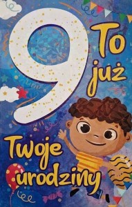 KARNET URODZINY 9 CHŁOPIEC