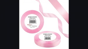 WSTĄŻKA SATYNOWA 25MM/32M BABY PINK