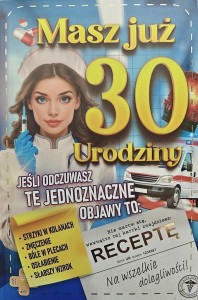 KARNET URODZINY 30
