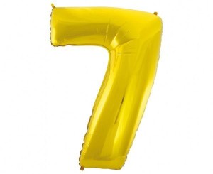 BALON FOLIOWY B&C CYFRA 7 ZŁOTA 92CM