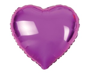 BALON FOLIOWY SERCE RÓŻOWE 45CM