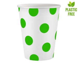 KUBECZKI PAPIEROWE GROSZKI PISTACJOWE 250ML 6SZT.
