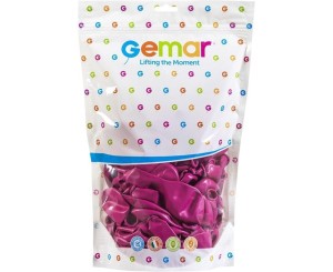 BALONY PASTELOWE CIEMNORÓŻOWE 33CM 50SZT