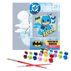 MALOWANIE PO NUMERACH - BATMAN: BOHATER... 25X25CM