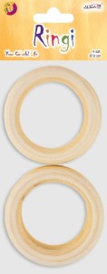 RINGI DREWNIANE 6CM 4SZT, ALIGA