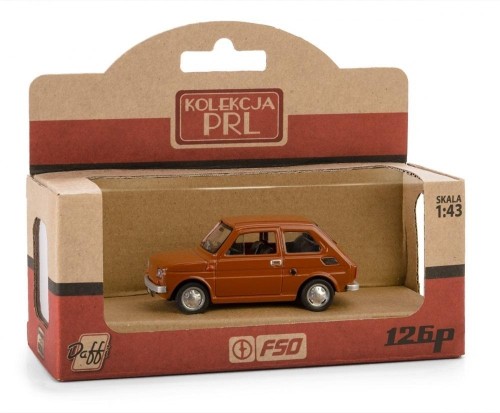 Kolekcja PRL Fiat 126p brązowy, Daffi