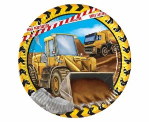 TALERZYKI PAPIEROWE CONSTRUCTION 23CM 8SZT