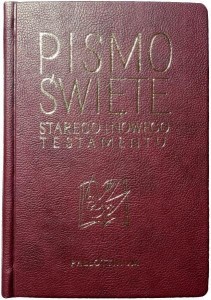 BIBLIA PIELGRZYMA OPRAWA EKOLOGICZNA, ZŁOCENIA