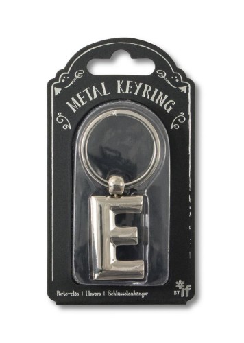 Silver Letter Keyring - brelok do kluczy litera E