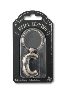 SILVER LETTER KEYRING - BRELOK DO KLUCZY LITERA C